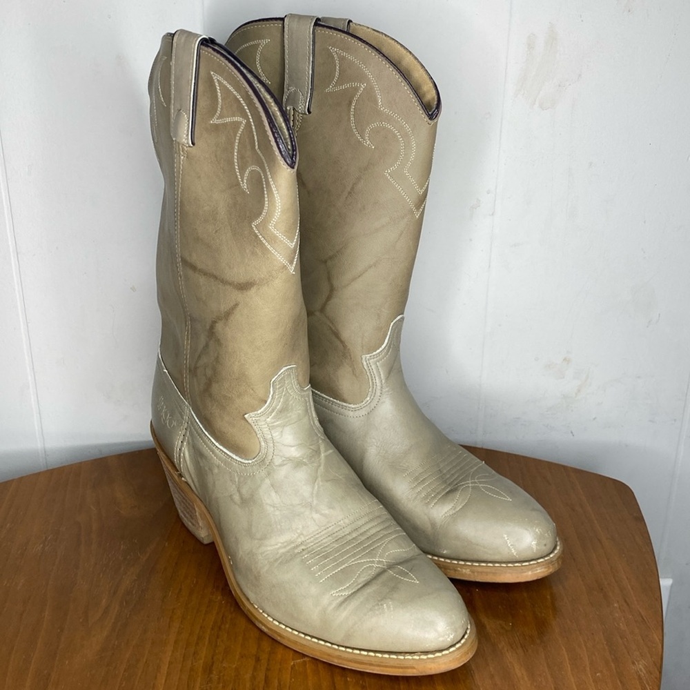 Dingo 5904 Vintage Gray Leather Marble Men’s Boot Size 10 Made In USA